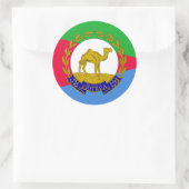 Eritrese Vlag & Nationaal embleem, Vlag van Eritre Ronde Sticker (Tas)