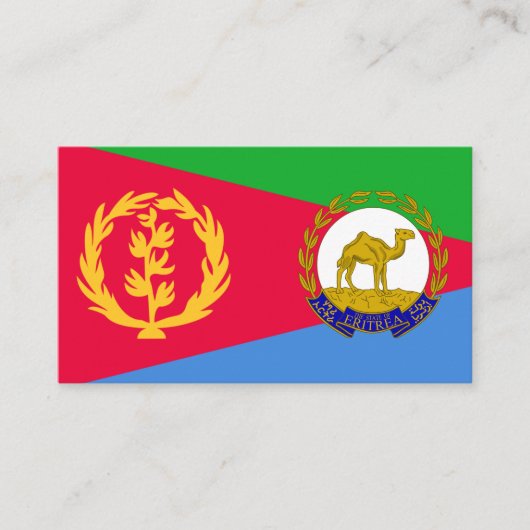 Eritrese Vlag & Nationaal embleem, Vlag van Eritre Visitekaartje (Voorkant)