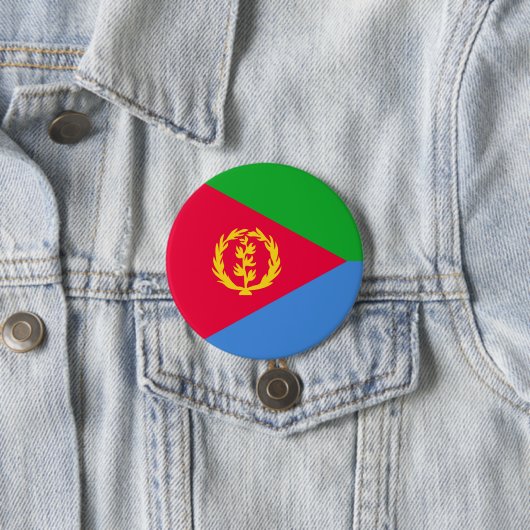 Eritrese vlag ronde button 7,6 cm (In situ)
