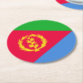 Eritrese vlag ronde kartonnen onderzetter (Gebogen)