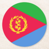 Eritrese vlag ronde kartonnen onderzetter (Voorkant)