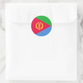 Eritrese vlag ronde sticker (Tas)