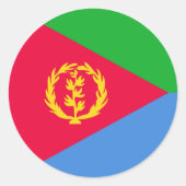 Eritrese vlag ronde sticker (Voorkant)