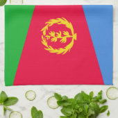 Eritrese vlag theedoek (Gevouwen)