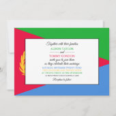 Eritrese vlag, vlag van Eritrea bruiloft Kaart (Voorkant)