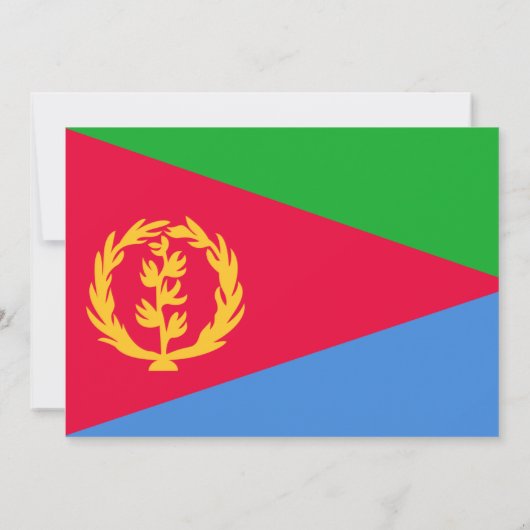 Eritrese vlag, vlag van Eritrea bruiloft Kaart (Achterkant)