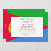 Eritrese vlag, vlag van Eritrea bruiloft Kaart (Voorkant / Achterkant)
