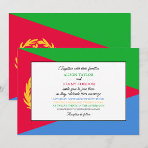 Eritrese vlag, vlag van Eritrea bruiloft Kaart