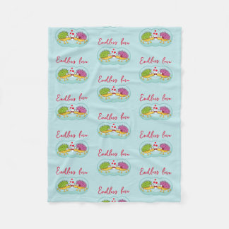 Erizos enamorados fleece deken