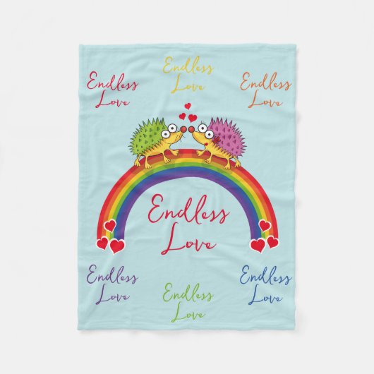 Erizos enamorados fleece deken (Voorkant)