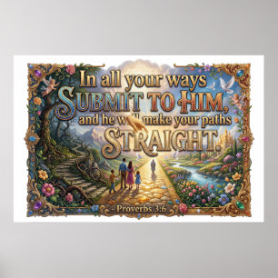 Erken God in alles wat je doet, altijd Poster