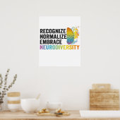Erken Normaliseren Brace Neurodiversity ADHD Poster (Keuken)