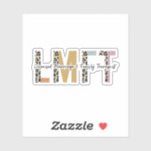 Erkend Huwelijk en Familie Therapeut LMFT Gift Sticker (Vel)