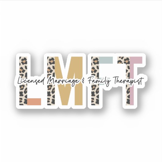 Erkend Huwelijk en Familie Therapeut LMFT Gift Sticker (Voorkant)