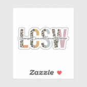 Erkend klinisch maatschappelijk werker, LCSW-Afstu Sticker (Vel)