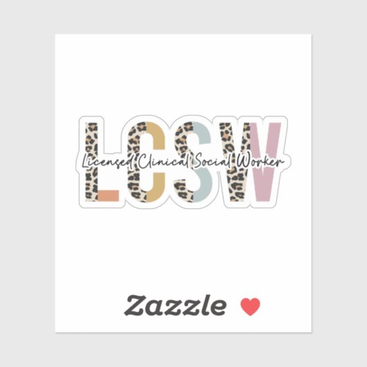 Erkend klinisch maatschappelijk werker, LCSW-Afstu Sticker (Vel)