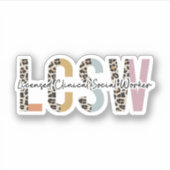 Erkend klinisch maatschappelijk werker, LCSW-Afstu Sticker (Voorkant)