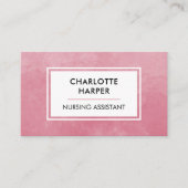 Erkend Medisch Verpleegkundig Assistent Roze Water Visitekaartje (Voorkant)