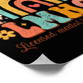 Erkend Mental Health Counselor Therapeut Groovy Poster (Hoek)