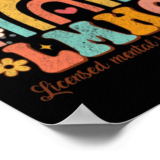Erkend Mental Health Counselor Therapeut Groovy Poster (Hoek)