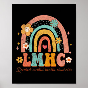 Erkend Mental Health Counselor Therapeut Groovy Poster