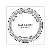 Erkend Professioneel Ingenieur Staat van Zelfinktende Stempel (Design)