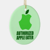 Erkende Apple Eater Keramisch Ornament (Rechts)