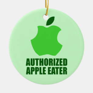 Erkende Apple Eater Keramisch Ornament