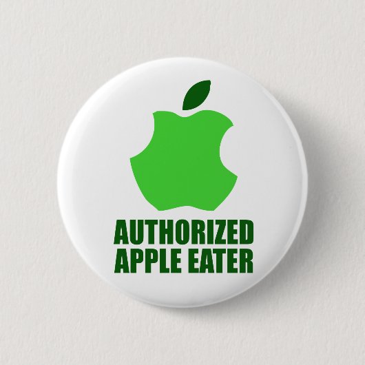 Erkende Apple Eater Ronde Button 5,7 Cm (Voorkant)