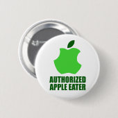 Erkende Apple Eater Ronde Button 5,7 Cm (Voorkant /achterkant)