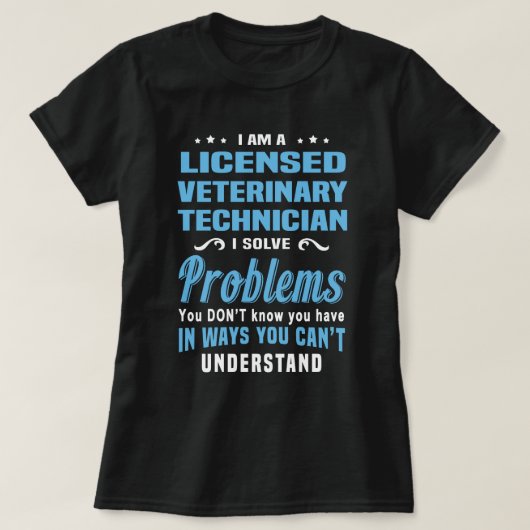 Erkende dierenarts technicus t-shirt (Design voorkant)
