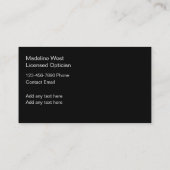 Erkende Opticien Oogzorg Visitekaartjes (Achterkant)