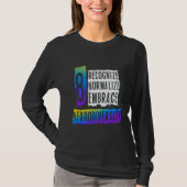 Erkennen dat het autisme van de neurodiversiteit v t-shirt (Voorkant)