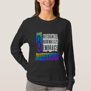 Erkennen dat het autisme van de neurodiversiteit v t-shirt