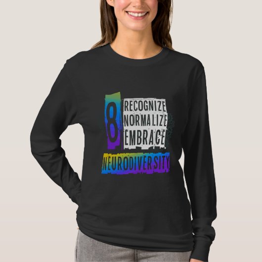 Erkennen dat het autisme van de neurodiversiteit v t-shirt (Voorkant)