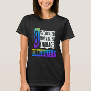 Erkennen dat het autisme van de neurodiversiteit v t-shirt