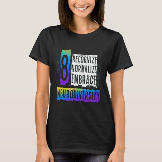 Erkennen dat het autisme van de neurodiversiteit v t-shirt (Voorkant)