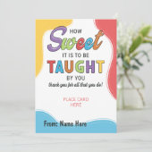 Erkenning Dank je docent cadeaukaarthouder Feestdagenkaart (Staand voorkant)