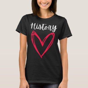Erkenning geschiedenisleraar met hart t-shirt