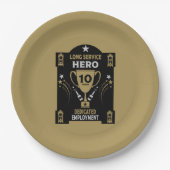 Erkenning lange dienst Tien jaar Papieren Bordje (Voorkant)