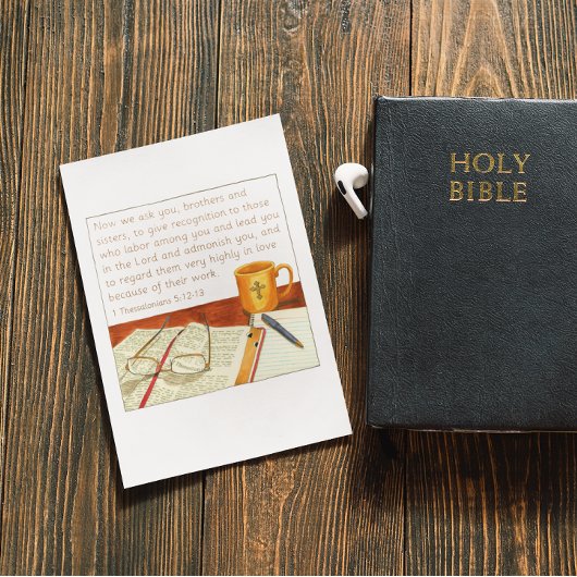 Erkenning Pastor Waardering geven Briefkaart