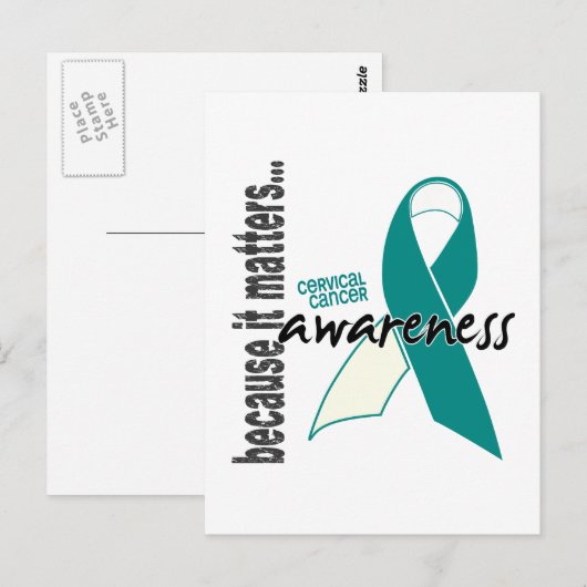 Erkenning van baarmoederhalskanker briefkaart (Voorkant / Achterkant)