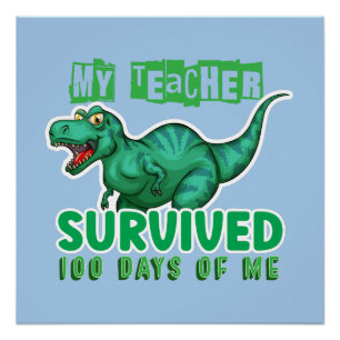 Erkenning van de leerkracht   100 dagen Shirt op s Perfect Poster