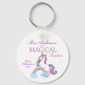 Erkenning van de Magical Unicorn Teacher Sleutelhanger (Voorkant)