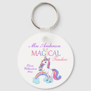 Erkenning van de Magical Unicorn Teacher Sleutelhanger