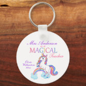 Erkenning van de Magical Unicorn Teacher Sleutelhanger (Voorkant)