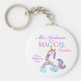 Erkenning van de Magical Unicorn Teacher Sleutelhanger