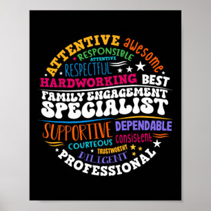 Erkenning van Family Engagement Specialist Terug n Poster