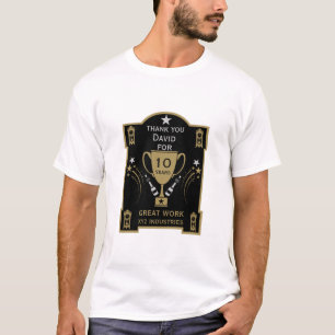 Erkenning van lange tewerkstellingsdienst t-shirt