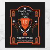 Erkenning van lange tewerkstellingsdienst wijn etiket (Enkel label)